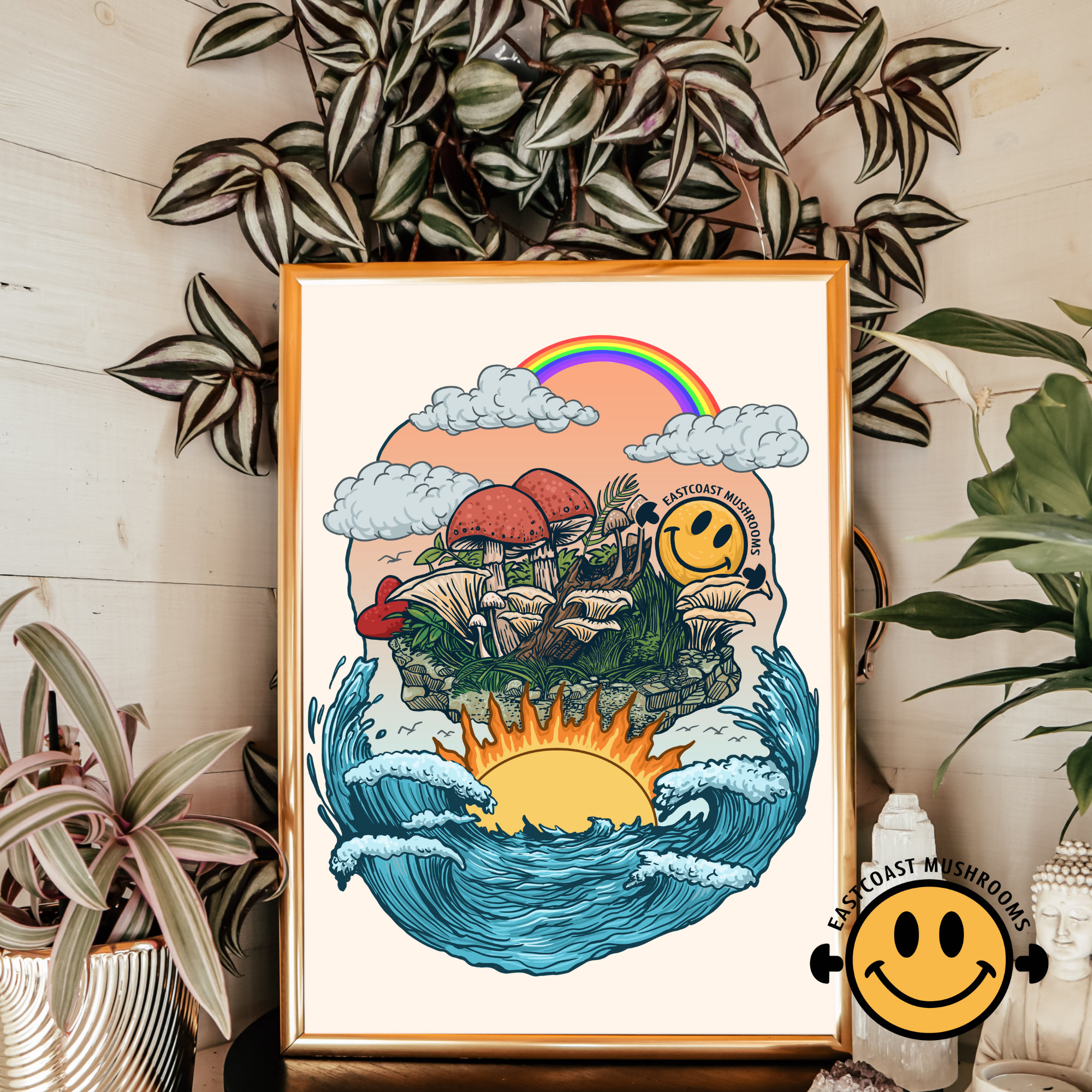 Mushroom Poster | Art Decor Print Canvas Print Wall Art | Poster Print ...