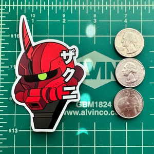 Red Comet Zaku 3" Vinyl Sticker