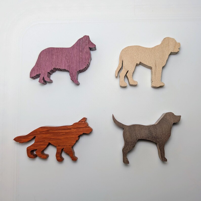 Dogs! - Wooden Dog Refrigerator Magnet, Handmade Fridge Magnet - PICK ...