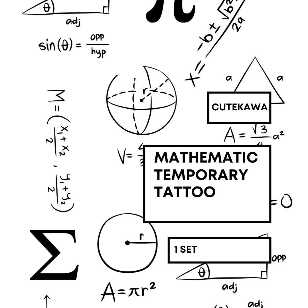 π Pi Symbol Temporary Tattoo Set (2 tattoos) – TattooIcon