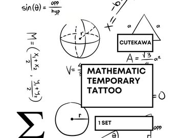 Unit Circle Temporary Tattoo Sticker set of 2 - Etsy