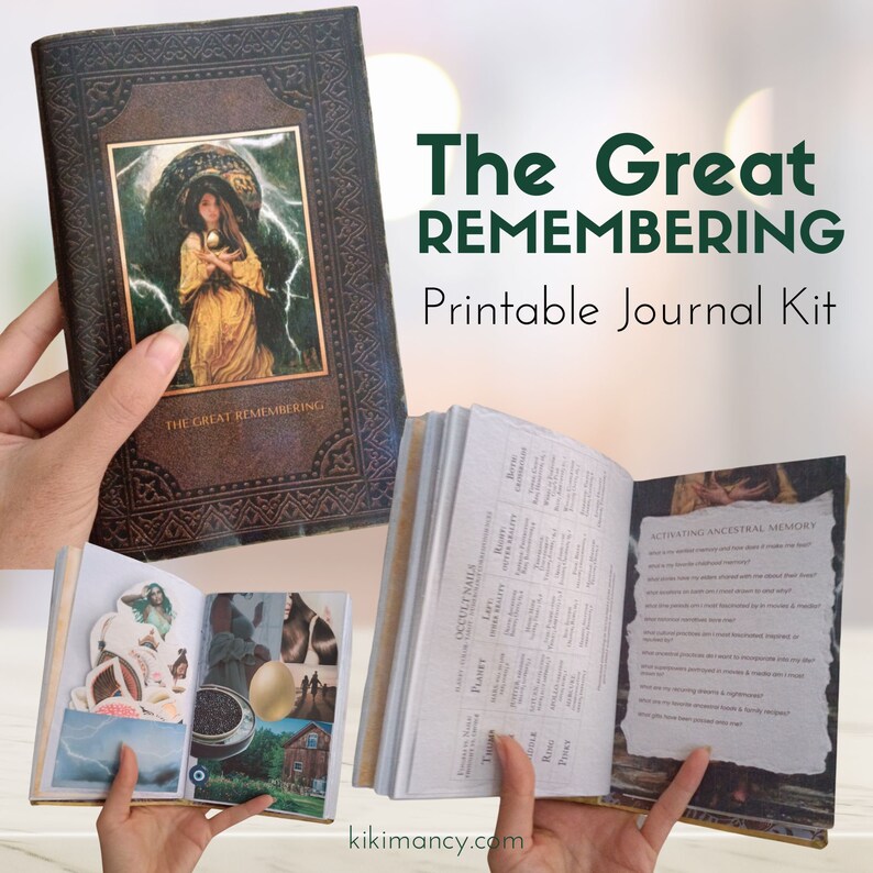 The Great Remembering Printable Journal Kit Blank and Lined image 1