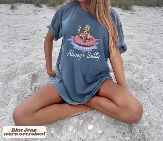 Surf Skeleton Shirt Comfort Colors Coconut Girl VSCO Wear Oversized Beachy  Tee Preppy Clothes Trendy Clothes Aesthetic Clothes Y2K Teens 