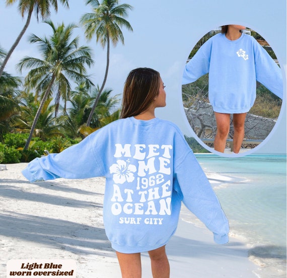 Coconut Girl Shirt Retro Beachy Sweatshirt Wear Oversized Preppy Clothes  Hibiscus Teens Beach Hoodie Trendy Clothes Words on Back Y2K Surfy -   Canada