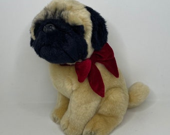 Vintage Russ Berrie Pug Dog Plush