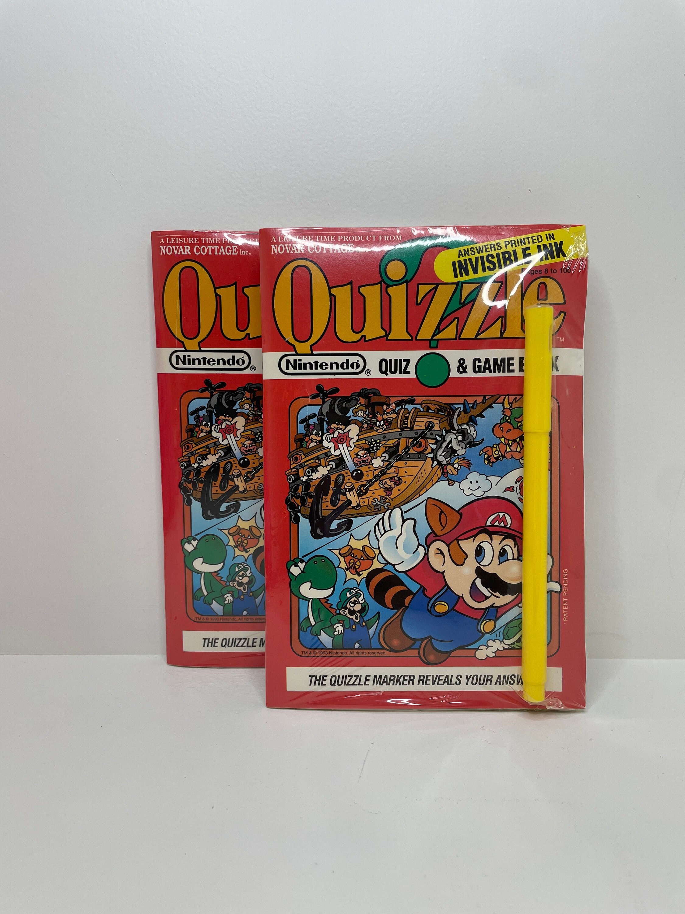 Rare Vintage Nintendo Super Mario Quizzle Quiz & Game Book Etsy