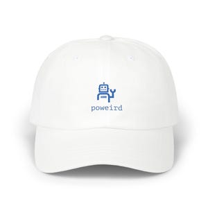 Retro Robot Dad Cap, Funny Dad Hat, Casual Style, Unique Trucker Cap, Embroidered Geek Cap, Poweird Weird Nerd Hat