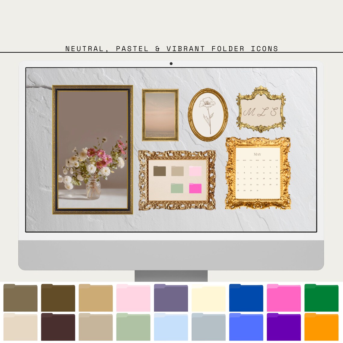 Digital Desktop Organizer Mac Desktop Organizer Computer Etsy