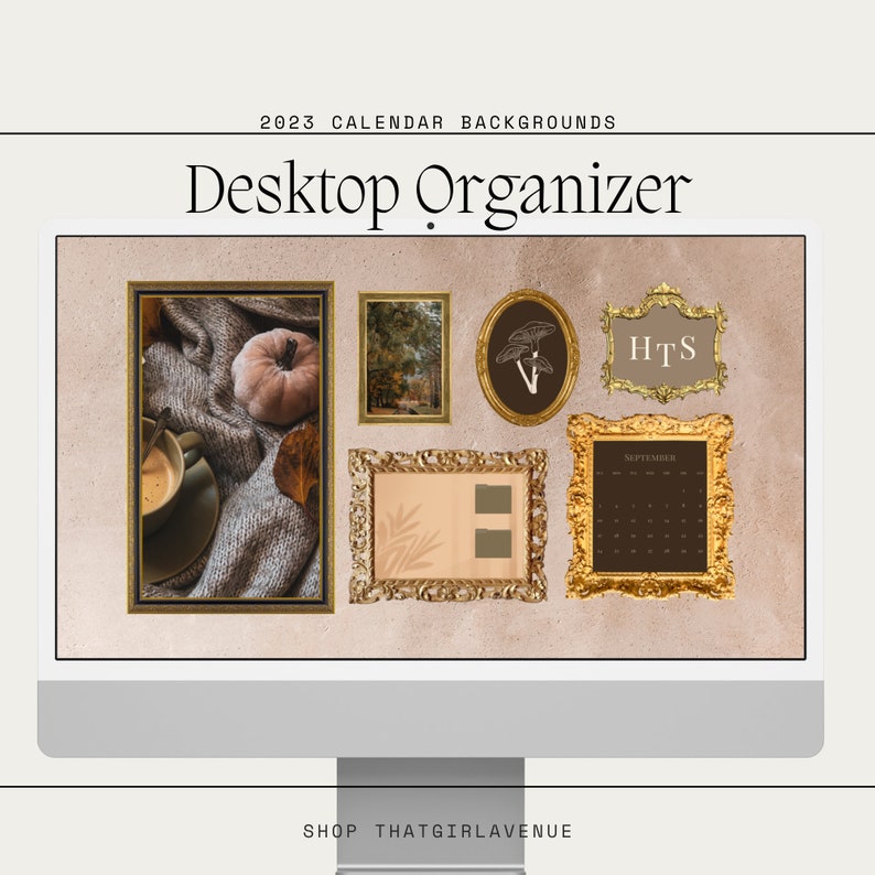 Digital Desktop Organizer Mac Desktop Organizer Computer Etsy