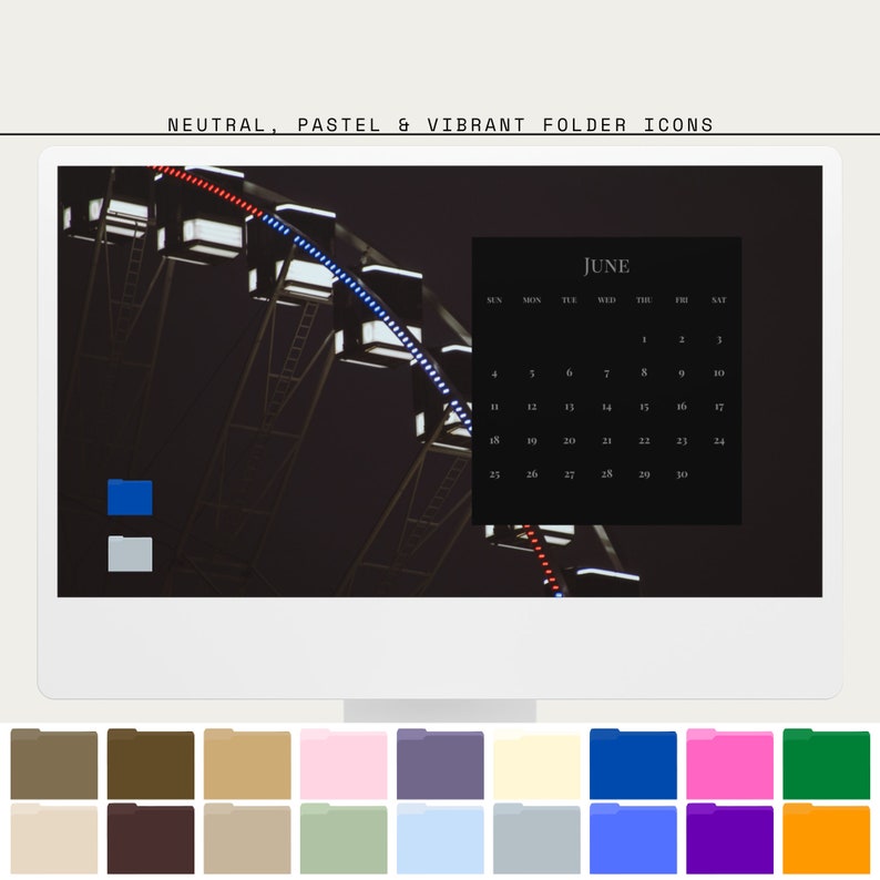 Digital Desktop Organizer Mac Desktop Organizer Computer Etsy