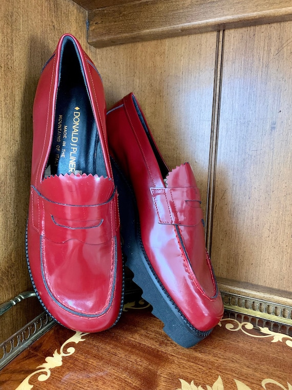 Buy Vintage Donald J Pliner Leather Platform Penny Loafers in India - Etsy