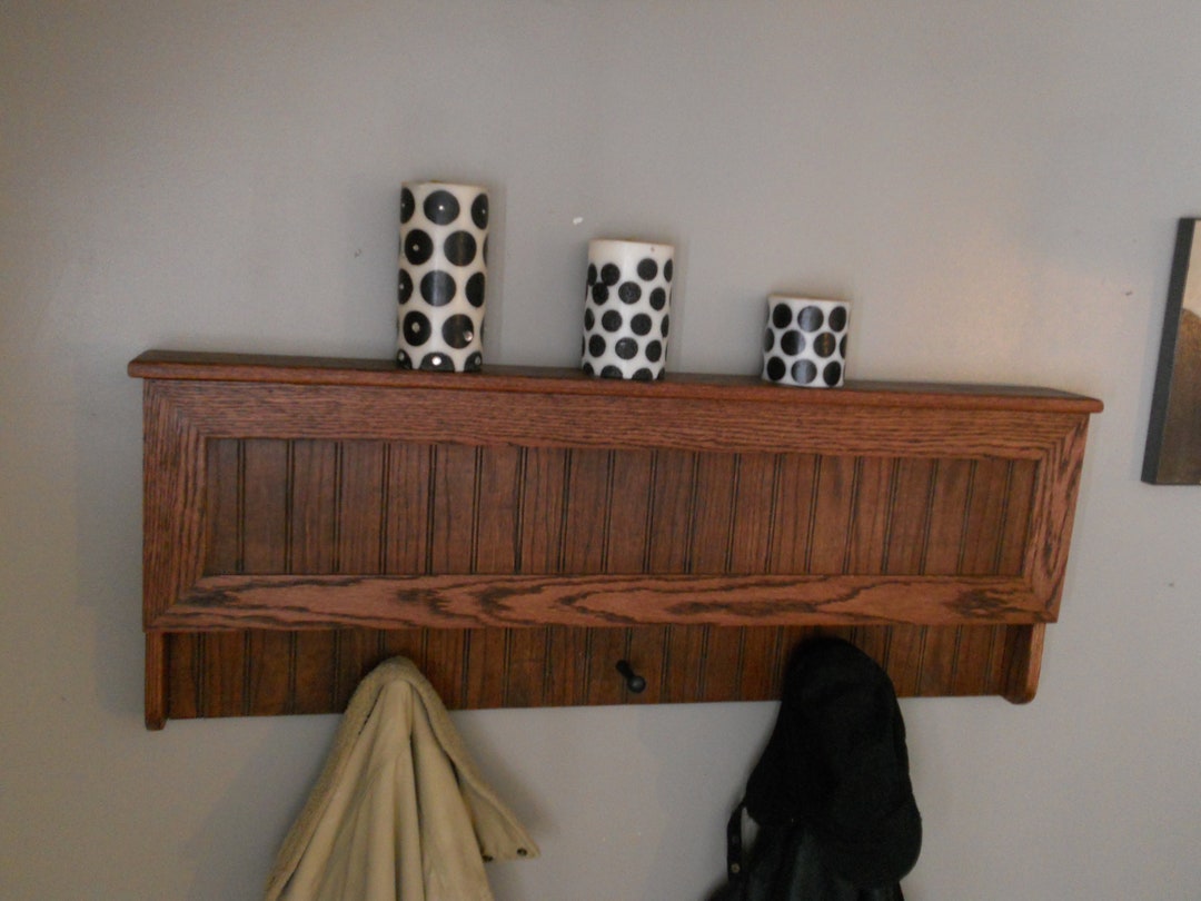 Handcrafted Wooden Concealment Coat Rack and Shelf With RFID Lock Etsy