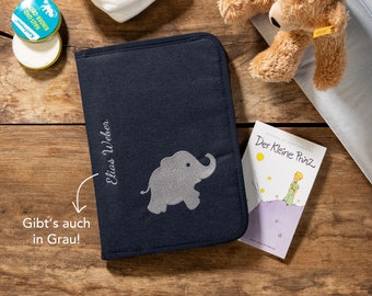 Sac à couches personnalisé 'Éléphant' | Format A4 | Lavable | Avec compartiments pour couches, lingettes humides | Cadeau pour une naissance, baby shower