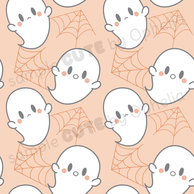 16 Digital Papers | KAWAII HALLOWEEN | Seamless Pattern | Scrapbook ...