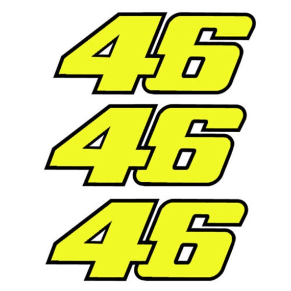 Stickers Number 46 Valentino Rossi the Doctor VR46 Number - Etsy