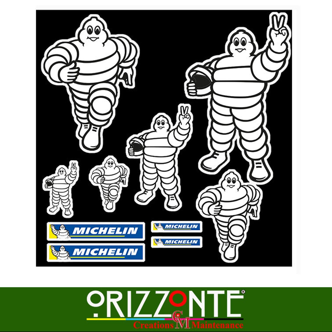 STICKERS MICHELIN Compatible Sponsor Motorcycle Car Omino - Etsy
