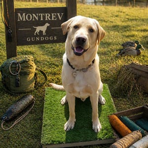 Handcrafted Dog Training Place Board: Gundogs, Puppies, Agility, Obedience.