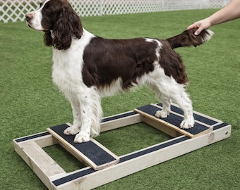 Handcrafted Adjustable Dog Show Stacking Block: Conformation Training Aid