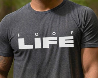 Hoop Life Tshirt Basketball Player Gift Idea for Him Court Fashion Wear Apparel Cotton Jersey Tee Design Streetwear Lifestyle Enthusiast
