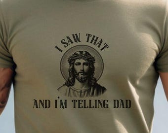 Funny Jesus Shirt Christian Humor Faith Based Religious Joke Clothing Apparel Church Youth Group Gift Dad Tee Catholic Funny Comedy Design