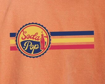 Retro Soda Shirt Vintage Style Graphic Tee Pop Throwback Design Comfortable Cotton Casual Wear Unisex Garment Nostalgic Beverage Classic