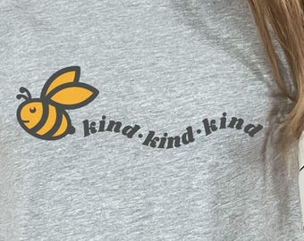 Bee Kind Shirt Teacher Gift Idea Appreciation Present Cute Design Motif Graphic Tee Unisex Cotton Jersey Top Positive Message Kindness