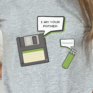 Floppy Disk Shirt for Computer Nerds T-Shirt, Funny Fathers Day Computer Geek Shirt Computer Science Gift Tee for Her Him, Science Shirt