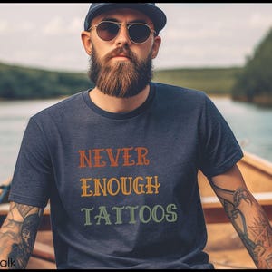 Ink Addiction Shirt Tattoo Lover Gift Comfortable Cotton Jersey Soft Fabric Construction Unisex Fit Casual Wear Top Graphic Design Statement Body Art Expression Everyday Wardrobe Essential Perfect Present Tattoo Artist Studio Visit Attire