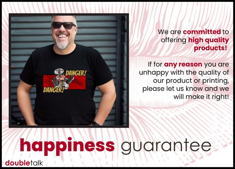 Robot Tshirt Vintage Sci Fi Shirt Design Retro Cult Classic Television Space Themed Danger Warning Robinson Quote Nostalgic Merchandise image 8