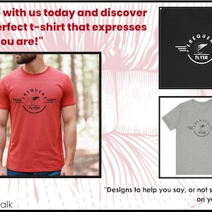 Angler Cotton Shirt Fly Fishing Tee Frequent Flyer Design Fisherman Gift Fathers Day Present Trout Bass Fishing Apparel Dad Gift Idea Fishing Hobby Shirt Outdoor Activity Wear Comfortable Jersey Material Quality Print Design Unisex Fit