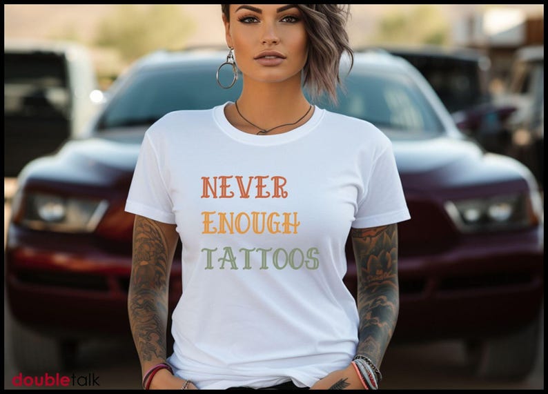 Tattoo Enthusiast Shirt Body Art Casual Wear Graphic Tee Cotton Jersey Unisex Top Tattoo Statement Ink Addiction Gift Funny Design Never image 6