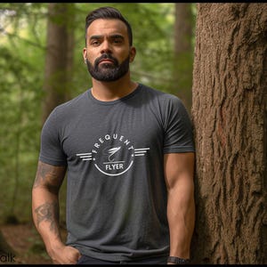 Fly Fishing Tshirt for Dad Fishing Gift Angler Cotton Shirt with Trout Fishing Apparel for Bass Fisherman Tee Frequent Flyer Fathers Day zdjęcie 7