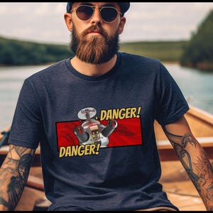 Retro Robot Tshirt Sci Fi Television Inspired Design Classic Space Themed Gift Nostalgic Television Quote Graphic Print Unisex Jersey Tee Collector Item Fan Merchandise Perfect Present Geek Culture Apparel Vintage Style Shirt Iconic Robot