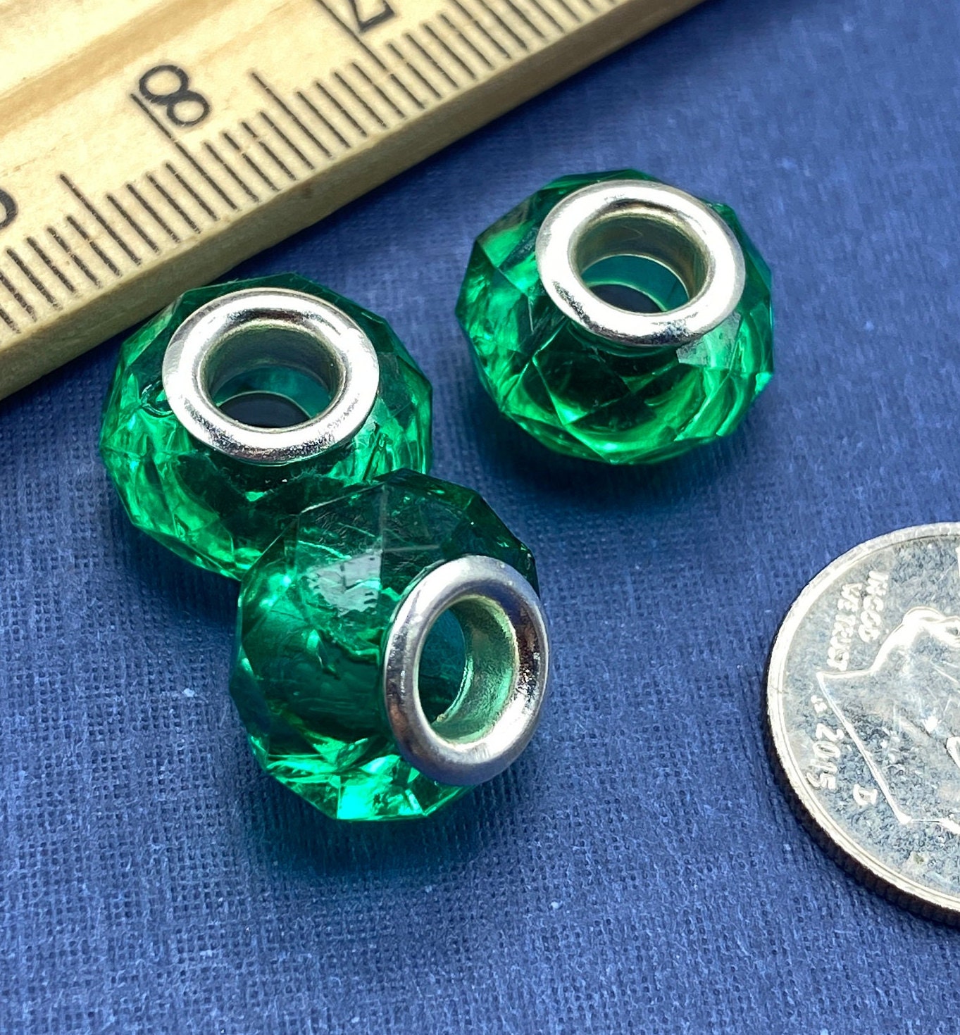 180Pcs 9 Colors Faceted Rondelle Transparent Resin European Beads