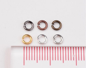 Open Jump Rings, 4mm, 5 mm, 20 Gauge, Inner Diameter: 2.4mm