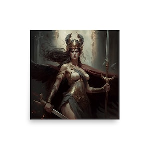 Nemesis - Wrath of the Gods | Goddess Art | Digital Art | AI Art Print | Home Decor | Wall Art | AI Generated Art| Altar Art