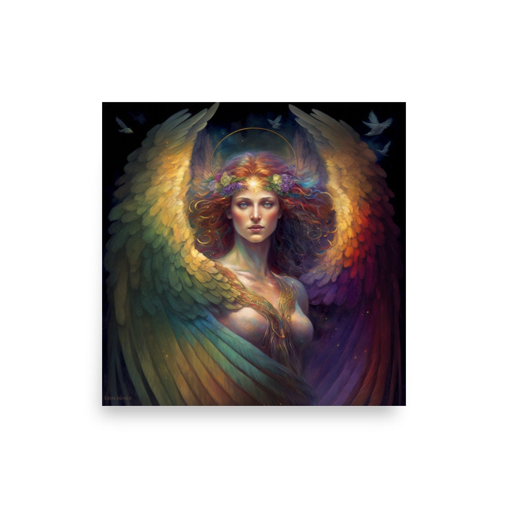 Iris Messenger of the Gods Goddess Art Digital Art AI Art Print Home ...