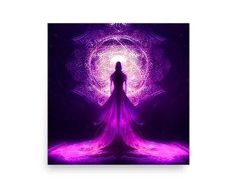 The Mystic | Divine Feminine Art | Digital Art | AI Art Print | Home Decor | Wall Art | AI Generated Art | Altar Art