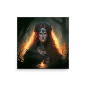 Maeve - Enchantment | Goddess Art | Digital Art | AI Art Print | Home Decor | Wall Art | AI Generated Art | Altar Art