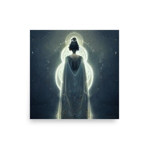 The Wise Woman | Divine Feminine Art | Digital Art | AI Art Print | Home Decor | Wall Art | AI Generated Art | Altar Art