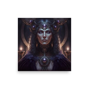 Hekate - Mroczna Wiedźma | Sztuka Bogini | Sztuka Cyfrowa | Wydruk Sztuki AI | Wystrój Domu | Sztuka Ścienna | Sztuka Generowana Przez AI | Sztuka Ołtarzowa