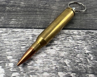 338 Lapua Magnum Bullet Keychain