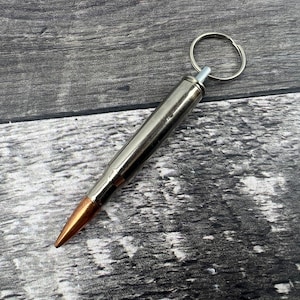 Custom Shell Casing Keychain Brass Bullet Flattened and Hand