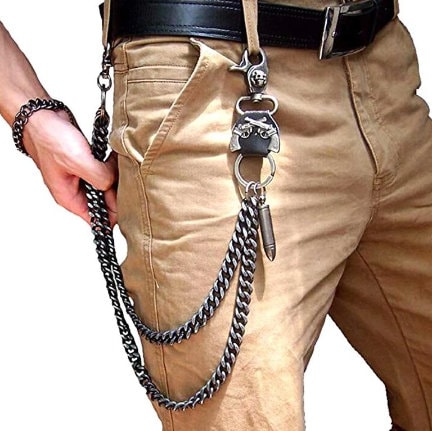 WOLFHA Fashion Punk Skull Pants Belt Chain Wallet Chain