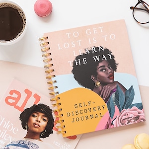 Black Women Journal w/ Prompts Black Girl Journal Afrocentric Gifts Self-care Journal Black Woman Guided Journal Black Own Shop image 8