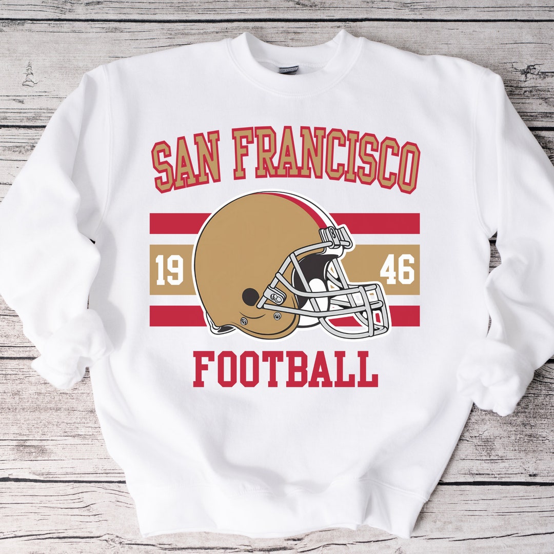 cumpleaños coger un resfriado romántico San Francisco Football Sweatshirt Vintage Throwback Crewneck - Etsy