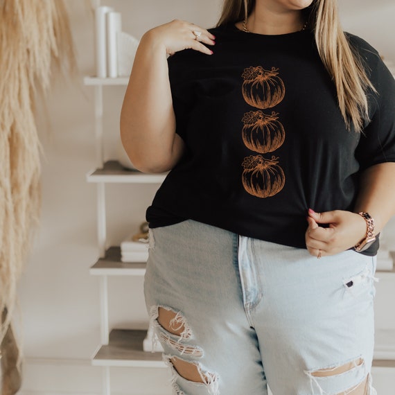 Plus Size Halloween Shirts for Women Plus Size Pumpkin Shirt Etsy