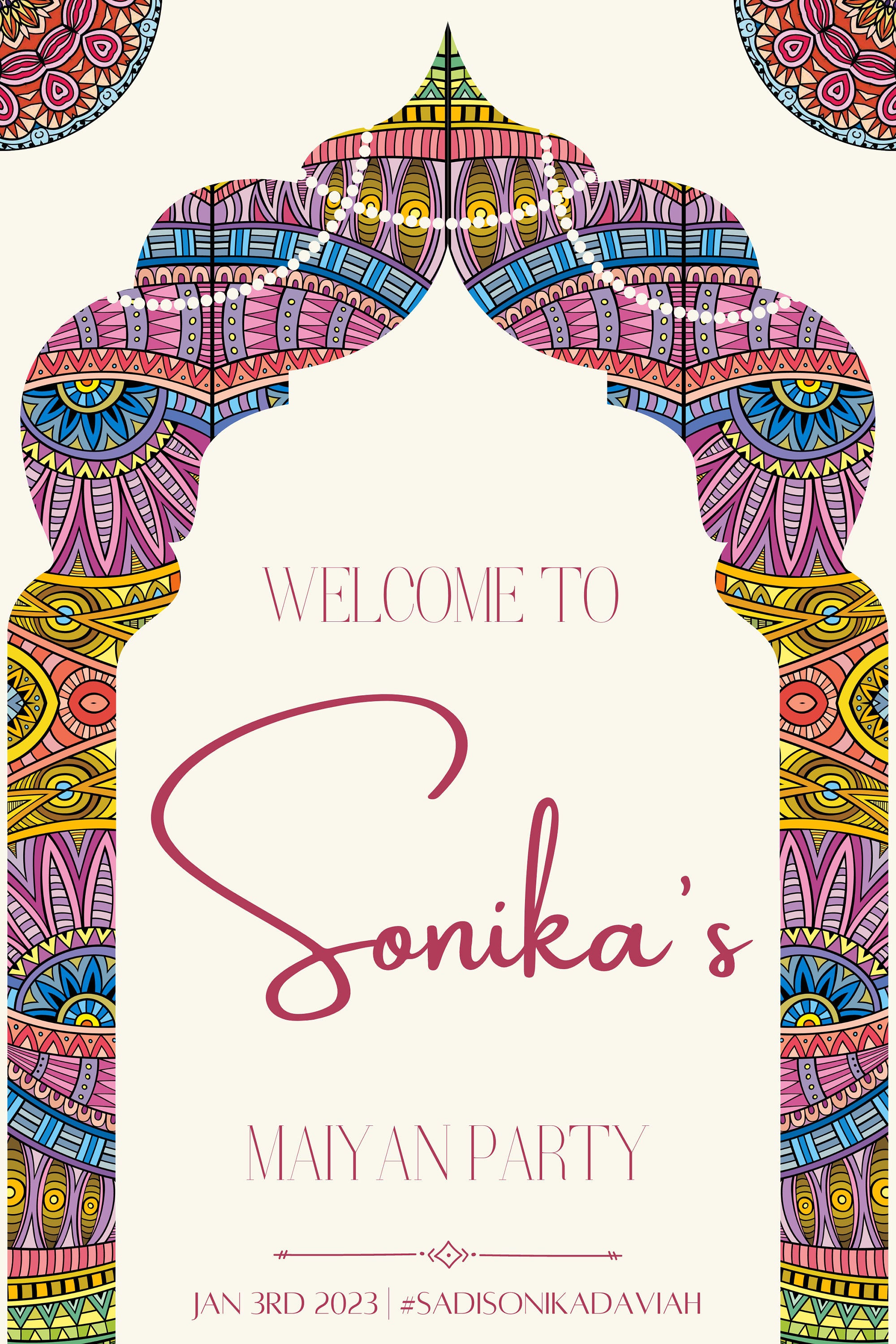Indian Sikh Wedding Welcome Sign Sangeet Maiyan Mendhi Choora - Etsy