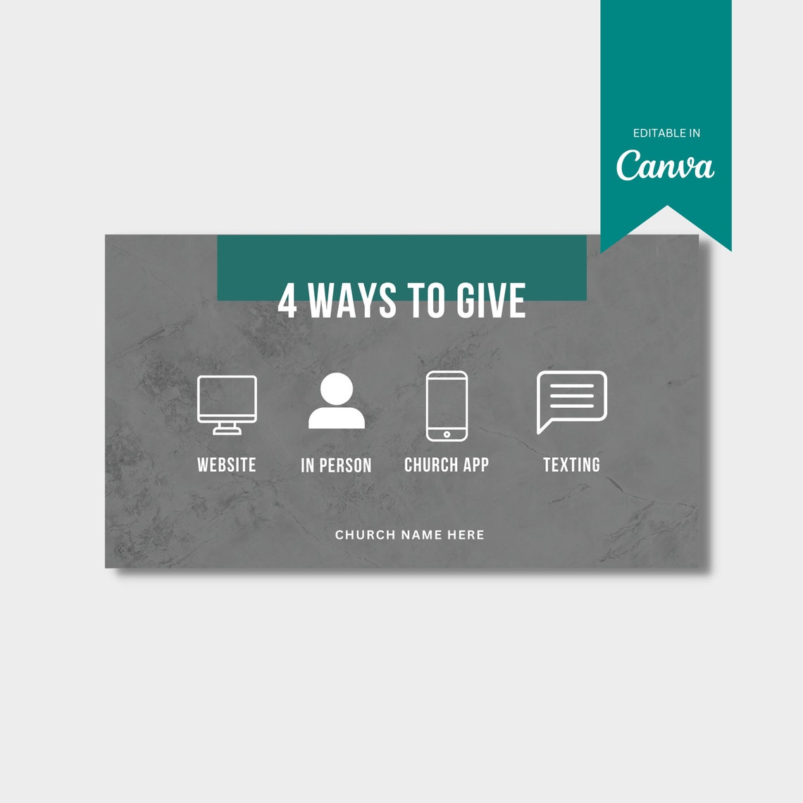 Church Giving Announcement Slide EDITABLE CANVA FILE Etsy