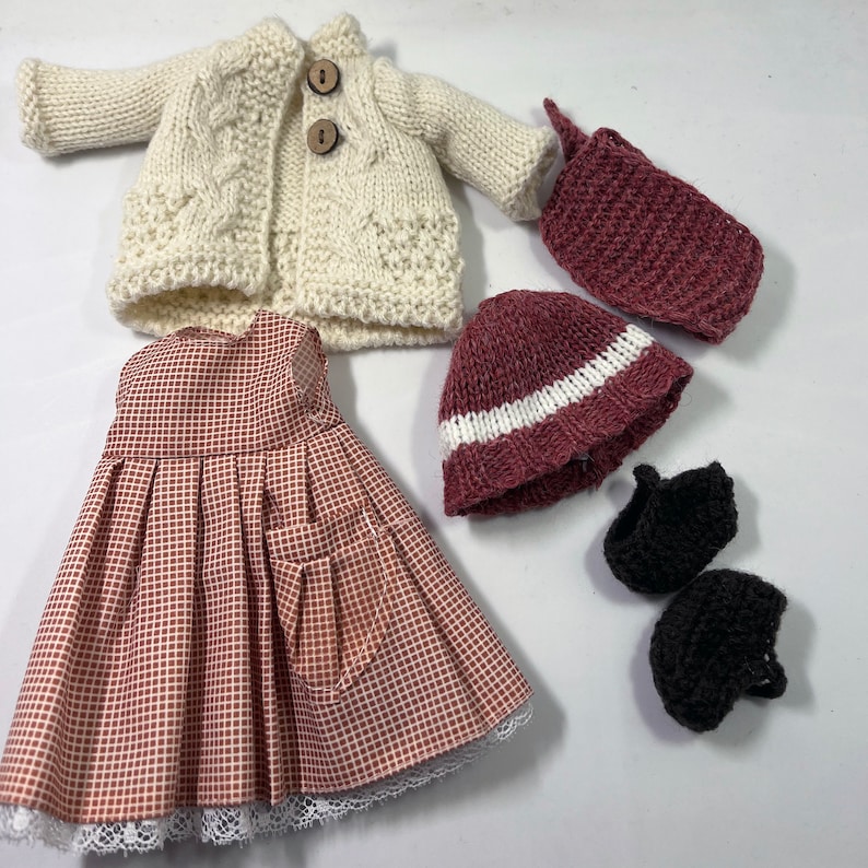 Clothes Outfit Set for 12 inch Waldorf Doll / Rag Doll / Textile Doll Doll Accessories Ready to Wear image 4